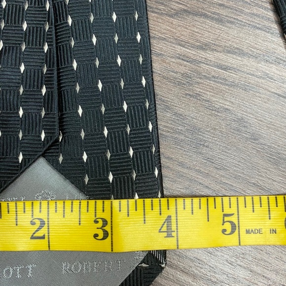 Robert Talbott Black w/ Grey & White Check Tie - Picture 4 of 4